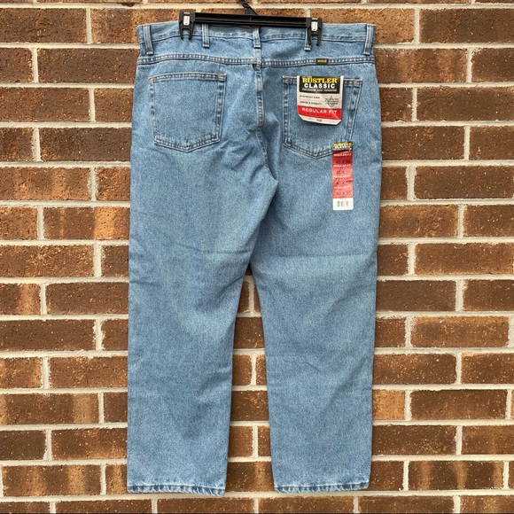 New with Tags Rustler Regular Straight Leg Hard Working Jeans mens size 40x30 - Picture 4 of 6